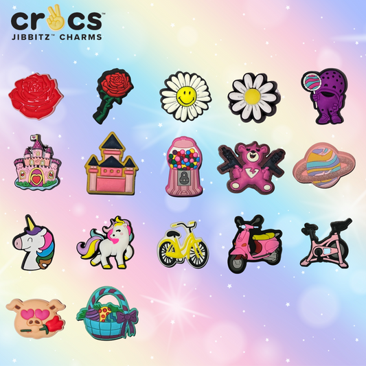 Jibbitz Corazones, Arcoiris & Mas